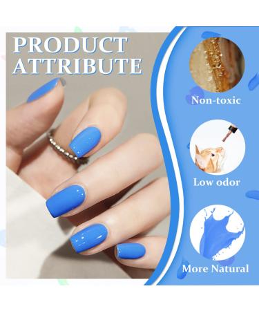 Mobray Gel Nail Polish Set - 6 Colors Purple Blue Neon Yellow | UV LED Soak Off Kit for DIY Manicure at Home or Salon - Buy Online on GoSupps.com