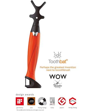 Toothbat WOW Dental Silk Holder - Perfect Oral Hygiene & Interdental Cleaning Tool (Orange) - International Shipping Available - Buy Online on GoSupps.com