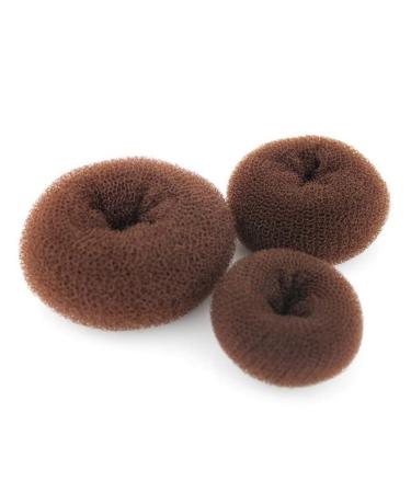 3Pcs Brown Hair Bun Donut Maker - Stylish Knot Tools for Updos | Chignon Accessories for Women & Girls - Buy Online on GoSupps.com
