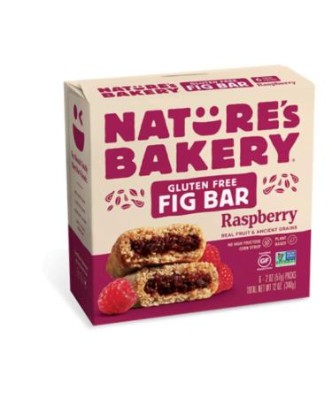 Nature's Bakery Gluten-Free Non-GMO Raspberry Natural Fruit, Ancient Grains Fig Bar: 1 Pk (6 Bars)