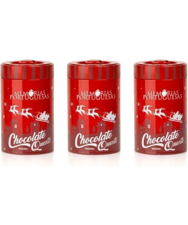 Fifth of Jugais Set of 3 tins of Hot Chocolate 100 g Powder mix Perfect for cold days Full of flavor Ideal chocolate to give as a gift Gourmet product of Portuguese origin