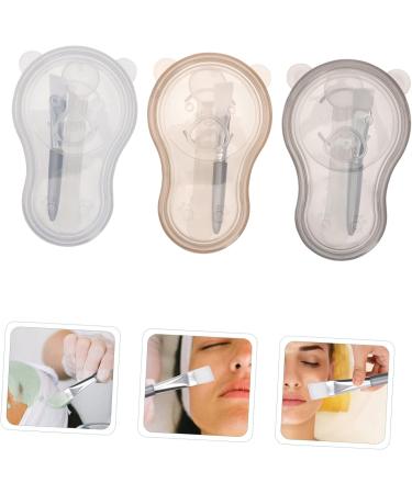 Angoily 3 Sets Bowl Brush Plastic Mixing Bowls Mixing Bowl Lip Scrub Brush Measuring Spoon Cream Spoon Scraper Tool Made Accessories Pp - Buy Online on GoSupps.com