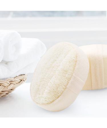 CYCOCRE Natural Exfoliating Loofah Sponge Shower Scrub for Body 2PCS Premium Body scrubbers for use in Shower Textured Bath Sponge Skin Shower Scrubber for Body  Flexible loofah for Men and Women