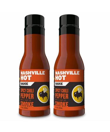 Buffalo Wild Wings Nashville Hot Sauce - Spicy Chili Pepper with a Hint of Smoke - 2 Pack (12 Fl Oz Each) - Buy Online on GoSupps.com