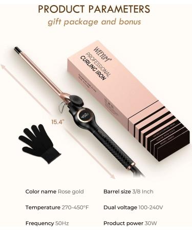Mini 1/2 Inch Ceramic Curling Iron for Short Hair | Dual Voltage Tiny Hair Wand - Buy Online on GoSupps.com