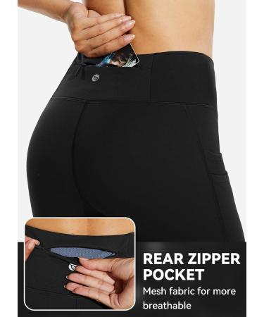 Baleaf Women's Thermo Leggings with Pockets | High Waist Hiking & Running Pants | Compression Fitness Trousers | Water-Repellent XL Black - Buy Online on GoSupps.com