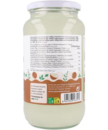  Planeta Huerto Eco Planeta Vegetable Garden Virgin Coconut Oil 850 ml (Pack of 2) - Buy Online on GoSupps.com