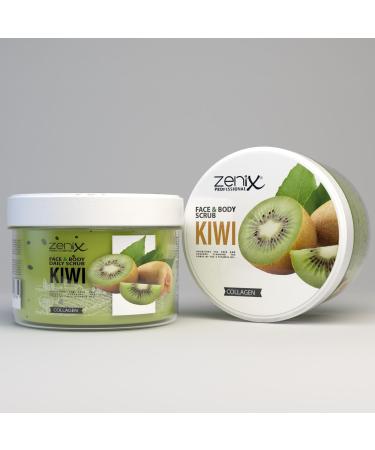 Zenix Exfoliating Cleanser for Face and Body 275 ml - Removes Dead Cells - Cleanses Sebum - Nourishes Skin - Hydrates Skin - Kiwi
