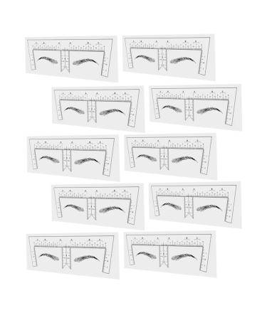 Angoily 10pcs Eyebrow Design Ruler Brow Guide Ruler Eyebrow Drawing Tool Eyebrow Trimming Measuring Ruler