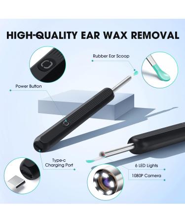 6 Pcs Ear Wax Removal Kit with Otoscope, Light & HD Camera - Ear Cleaner Tool with 4 Picks - Buy Online on GoSupps.com