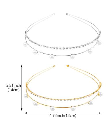 Alloy Pearl Rhinestone Headbands - Elegant Wedding Hair Accessories for Women and Girls - Buy Online on GoSupps.com