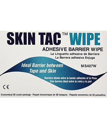 Skin-Tac Liquid Adhesive Barrier Wipes Skin Barrier Wipe (1 Pack 50 Each) 50 Count (Pack of 1)
