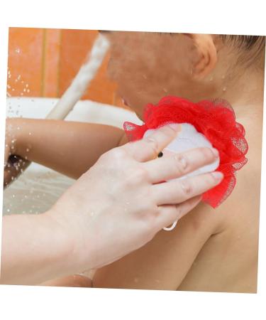 FOMIYES 4pcs Christmas Loofah Sponge Set | Santa Claus Back Scrubber & Skin Exfoliating Bath Flowers - Perfect for Holiday Gifts - Buy Online on GoSupps.com