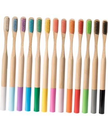 FRCOLOR 12 Pcs Bristle Toothbrush Set - Eco-Friendly Wooden Toothbrushes for Adults - International Shipping Available - Buy Online on GoSupps.com