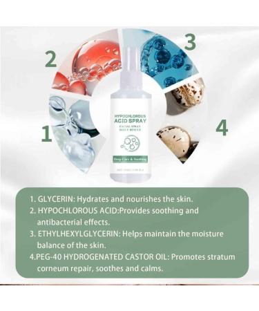 2PCS Hypochlorous Acid Facial Spray Reduce Redness Swelling Versatile Uses for Every Skin Calm Redness Eyelid Lrritation Care - Buy Online on GoSupps.com