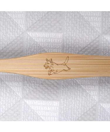 Eco-Friendly Azeeda Running Jack Russell Dog Bamboo Toothbrush | International Shipping Available - Buy Online on GoSupps.com