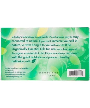 Now Foods Let It Be Organic Essential Oils Kit - 4 Bottles (10 ml Each) - Aromatherapy Blend - Buy Online on GoSupps.com