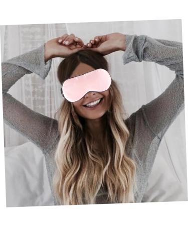 Angoily Silk Eye Mask with Ice Sheet Pink Gel Sleeping Mask for Kids & Adults | 21x9cm Facial Eye Plaster for Relaxation & Sleep - Buy Online on GoSupps.com
