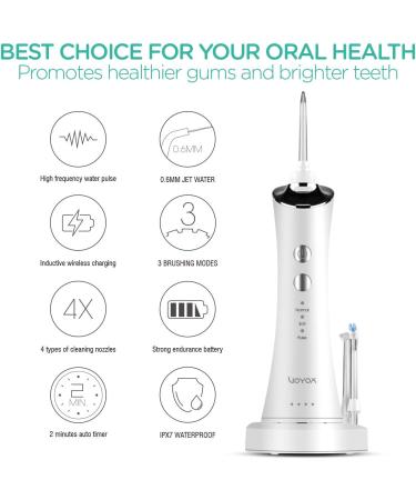 Water Flosser for Teeth - Cordless Portable Dental Irrigator with 3 Modes & 4 Tips | IPX7 Waterproof Rechargeable Electric Flosser - Ideal for Home & Travel (WF300 Blue - Buy Online on GoSupps.com