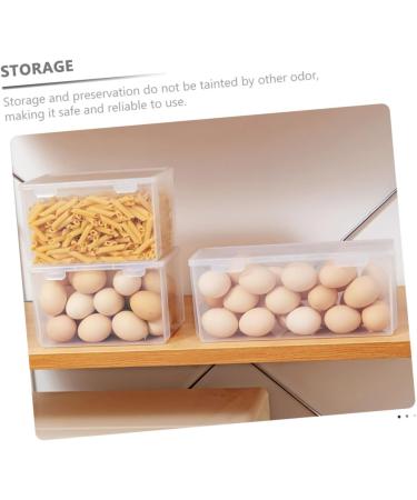Mikinona 2pcs Box Egg Storage Box Plastic Trays for Food Refrigerator Egg Holder Fruit Vegetable re-usable - Buy Online on GoSupps.com