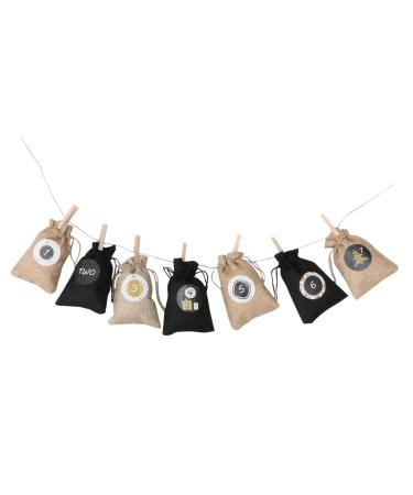 STOBAZA Label Stickers 1 Set Christmas Sack Candy Bags Advent Calendar Bags Xmas Decorating Bags Drawstring Biscuit Bag