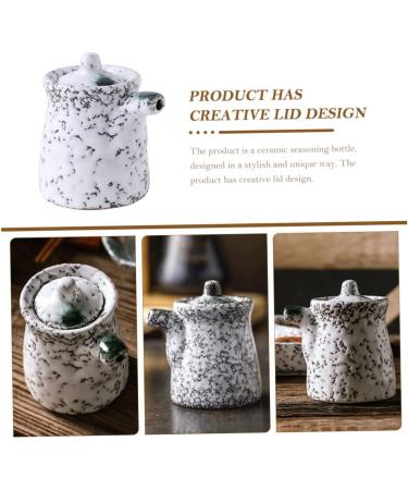 Zerodeko Vinegar Dispenser Soy Sauce Holder 2pcs Seasoning Pot Ceramics Condiment Jar Soy Sauce Bottle Sauce Dispenser Dressing Containers - Buy Online on GoSupps.com