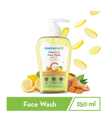 MAMAEARTH Vitamin C Face Wash | Illuminate & Exfoliate Skin | Gentle Turmeric Formula | Sulfate & Paraben Free | 8.45 Fl Oz (250ml - Buy Online on GoSupps.com