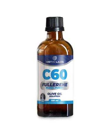 C60 Fullerene 99.9% Purity - Ultra Pure Buckminsterfullerene Solution with Extra Virgin Olive Oil, 100 ml