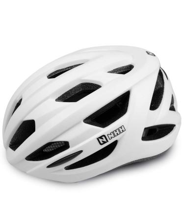 NHH Adult Bike Helmet - CPSC-Compliant Bicycle Cycling Helmet Lightweight Breathable and Adjustable Helmet for Men and Women Commuters and Road Cycling Matte-White