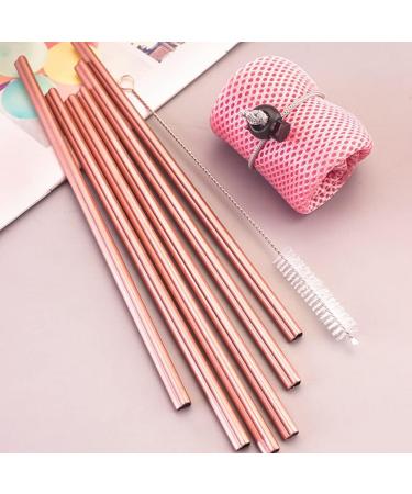 Bumdenuu Reusable Straws Stainless Steel Drinking Straws Heart Shaped with 2 Cleaning Brushes - Buy Online on GoSupps.com