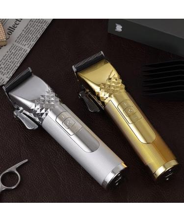 Pro Hair Clipper Professional Hair Clipper Titanium Ceramic Blade Cordless Rechargeable Hair Trimmer Barber Haircut Grooming Kit(Color:Gold) - Buy Online on GoSupps.com