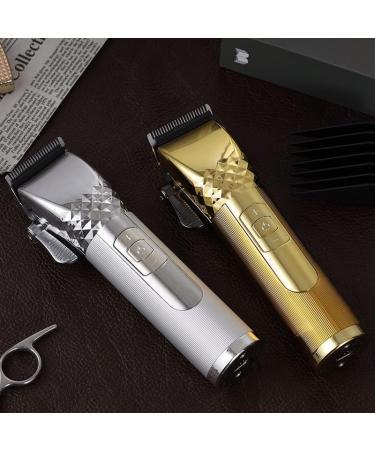 Professional Hair Clippers - Cordless Titanium Ceramic Blade Trimmer | Silver Barber Grooming Kit for Home & Salon - Buy Online on GoSupps.com