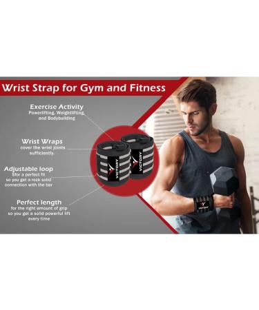Professional Wrist Wrap Band for Gym & Fitness - Comfortable Grey Wrist Strap for Enhanced Support - Buy Online on GoSupps.com