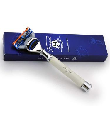 Superior Selection Haryali London 5 Edge Cartridge Razor in Ivory | Ideal for Beginners & Enthusiasts - Ghent's Shave Essentials - Buy Online on GoSupps.com