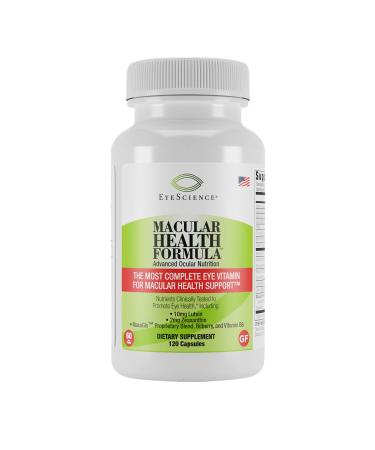 EyeScience Macular Health Beyond AREDS2 Formula, Advanced Ocular Vitamin - Containing Lutein, Zeaxanthin, Bilberry, and Vitamins C, D, E, and B6 (60 Day Supply) Macular Health 60-day Supply