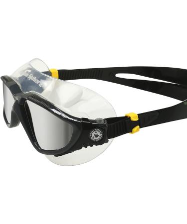 Aquasphere Vista Adult Unisex Swimming Goggles | Wide Vision | Anti-fog & Anti-scratch Lens | Black/Dark Grey - Buy Online on GoSupps.com