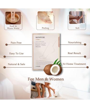 SKINPURE Advanced Exfoliating Foot Mask (Jasmine) Removes Dead Skin Dry Cracked Feet and Calluses - Home Foot Spa Treatment - Best Gift for Women Men - Buy Online on GoSupps.com