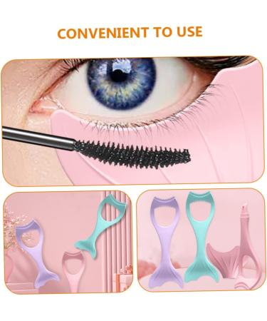 NOLITOY 3pcs Mascara Brush Eyeliner Pencil Mermaid Mascara Guard Silicone Eyeliner Aid Tools Girl Wash Bowl 15X5.7CMx3pcs Pinkx3pcs - Buy Online on GoSupps.com