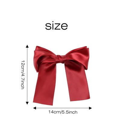 8 Pack 6 Inch Hair Ribbon Alligator Clips - Satin Bow Barrettes for Girls and Women in Pink, Red, Blue, Green, Black - Hair Bow Accessories - Buy Online on GoSupps.com