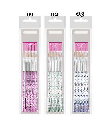 Nail Extension DIY Crystal Handle Manicure Tool - 5pcs Set for Perfect Nails | International Shipping - Buy Online on GoSupps.com