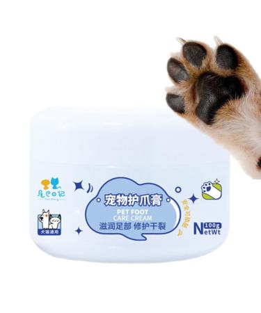 Idezek Dog Paw Cream Moisturizer, Dog Paw Cream - 100g Dog Foot Balm Moisturizing for Paws, Paw Soother Moisturizing Repair Cream for Dogs