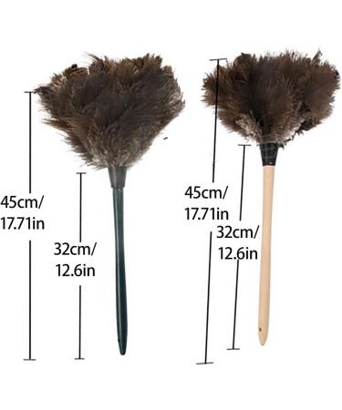 FCSHFC Ostrich Dusters for Cleaning Natural Home Reusable Feather Duster with Long Wooden Handle Anti-Static Dusting Duster for Computer Office Cars(45 * 32White) 45*32White - Buy Online on GoSupps.com