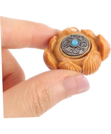 Partykindom Hand Exercise Plate Player - Lotus Figure & Wood Carving Sculpture | Feng Shui Ornaments & Vintage Miniature Statues | 3.2x2.7cm - Buy Online on GoSupps.com
