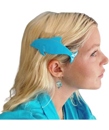 amangul Dolphin Hair Clip for Women Girl Sweet Blue Dolphin Hairpins Side Clip Hair Barrettes for Women Side Bangs Hair Decors - Buy Online on GoSupps.com