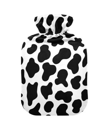 Cow hide hot water bottle with reference heat bottles for pain relief handfoot warmer feet and bed warmers for headache back pain 1l