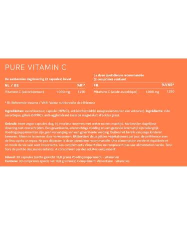  Perfect Health Perfect Health - Pure Vitamin C 1000mg - 30 Vegetarian Capsules - Immune System Collagen Skin & Energy - High Quality Additive-Free 15-Day Supply - Buy Online on GoSupps.com