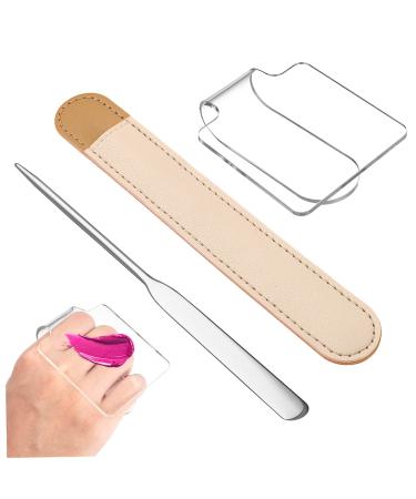HONMEET Acrylic Mixing Tray Spatula Storage Pouch Makeup Organizer Storage for Beginners and Professionals
