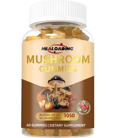 Mushroom Gummies with Lion's Mane & Cordyceps - Immune Support, Brain Health & Memory Enhancement - Vegan Mushroom Complex with Vitamin D3, B6, B9 & B12 - Focus, Energy & Cognitive Function Supplement - Buy Online on GoSupps.com