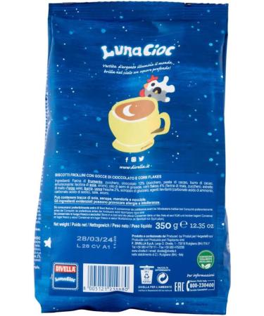  Italian Gourmet E.R. Divella Lunacioc Crunchy Crunchy Crunchy Biscuits with Chocolate Chips 350g + Italian Gourmet Polpa 400g - Buy Online on GoSupps.com