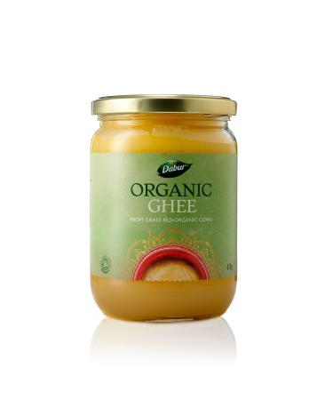 Dabur Organic Ghee 470g - Organic Butter Fat for a rich taste and smooth texture, ideal for cooking enthusiasts and healthy e